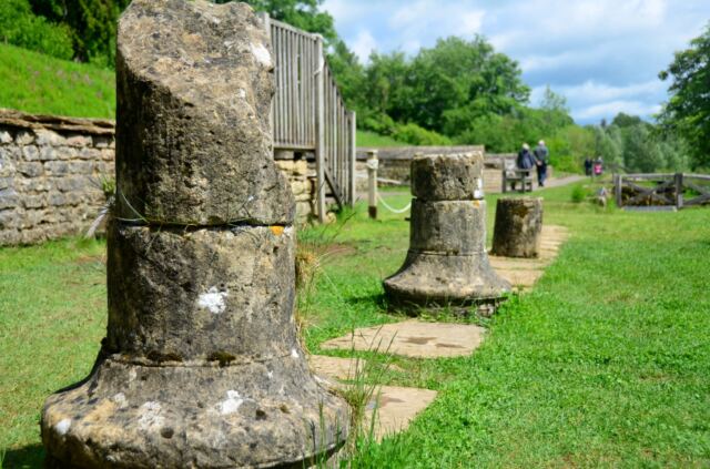 Chedworth Roman Villa - Roman pillars (4)