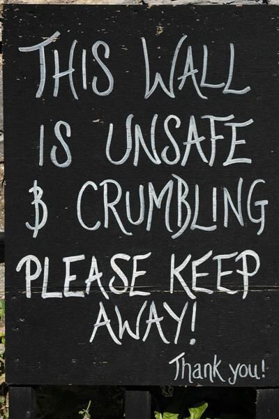 This wall is unsafe