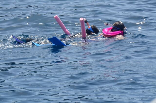 Kathy and Alex - snorkeling at RMS Rhone Marine Park 9