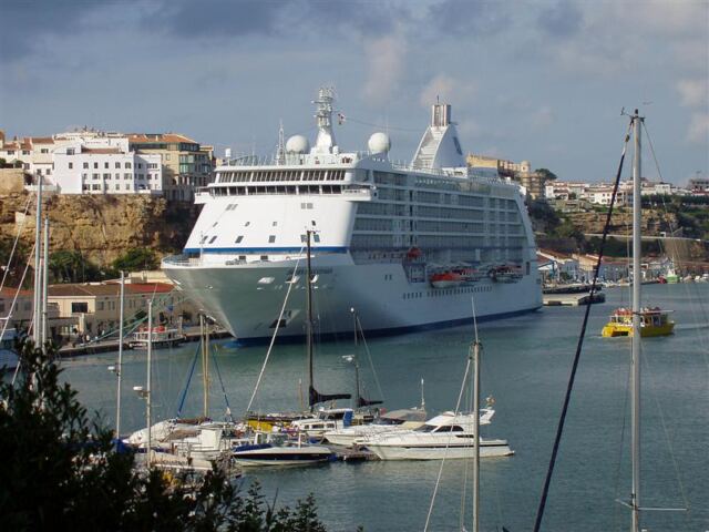 PO - SS Voyager docked in Port Mahon
