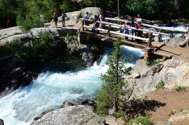 Huge rushing rapids