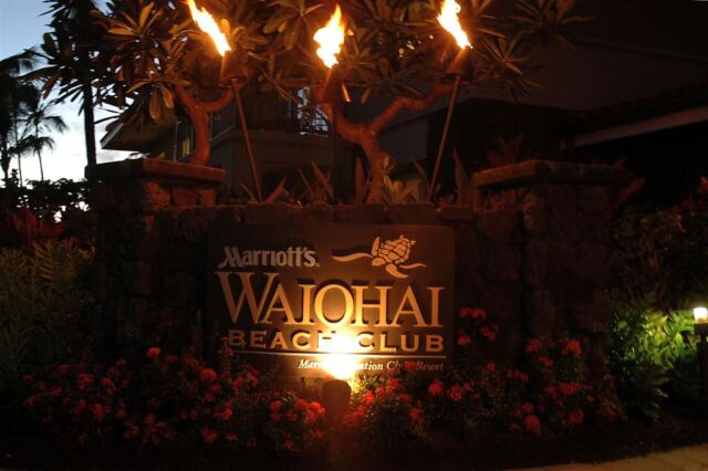 Waiohai Beach Club sign