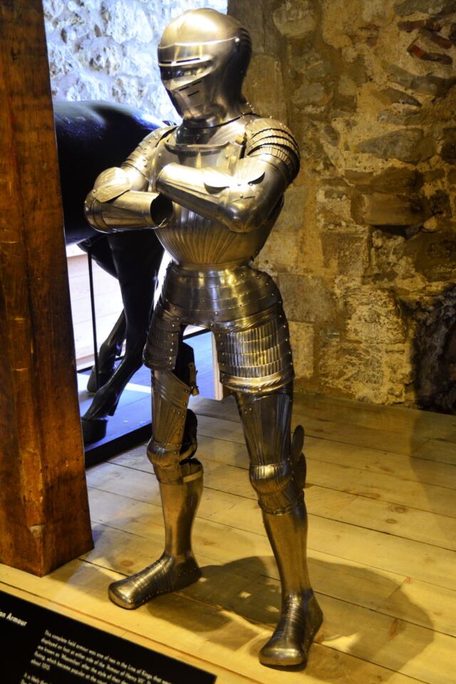 Various suits of armor in Tower of London armoury (4)