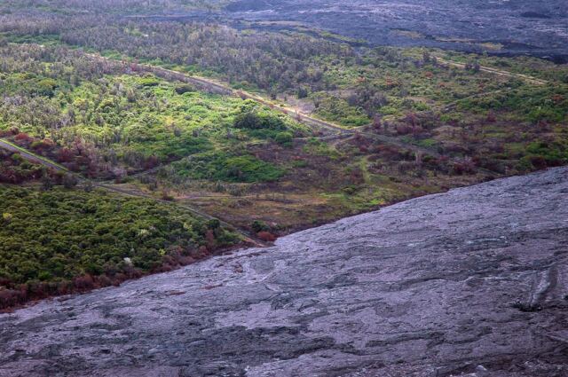 Edge of the lava flow