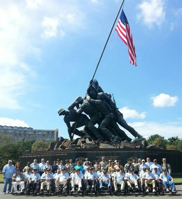 hfa vets and guardians at the iwo jima marine corps memorial