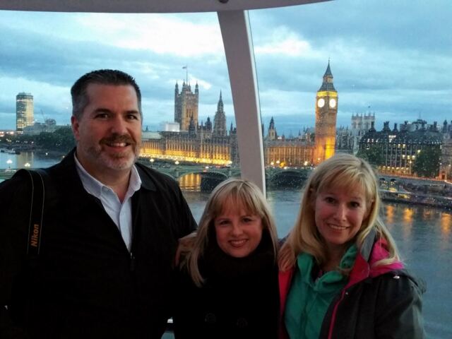 London Eye - Roger, Kathy, and LeAnn evening rotation