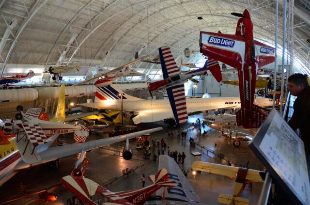 Crowded hangar