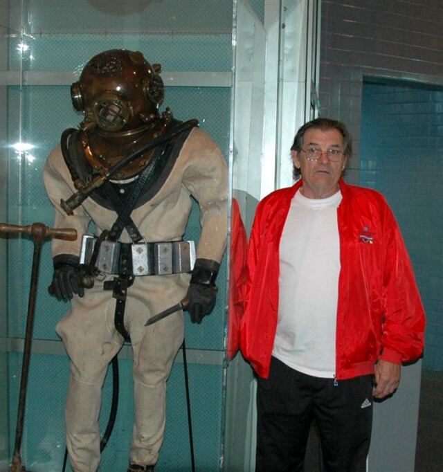 Dad and the diving suit