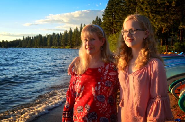 LeAnn and Kiersten - Lake Tahoe sunset 01