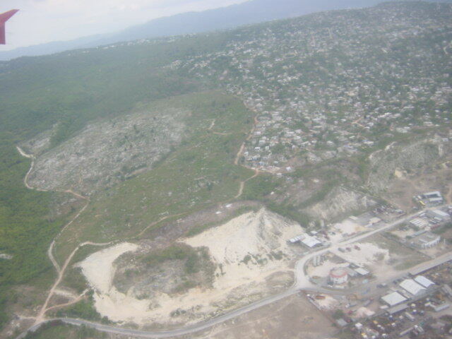 Jamaican scenery from the air