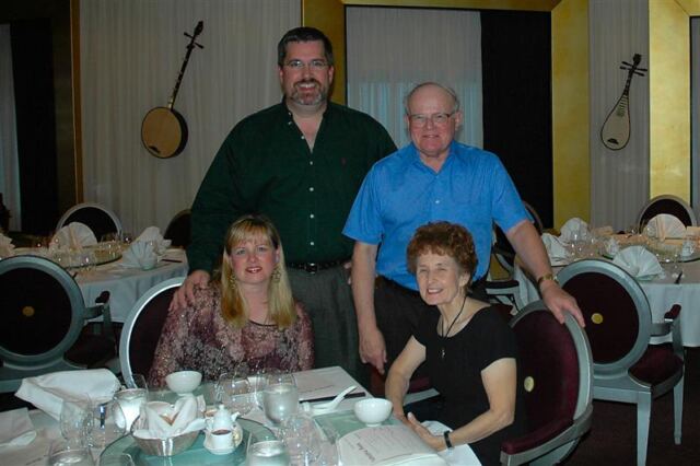 Roger, Kathy, Paul, and Geri at dinner - Latitudes