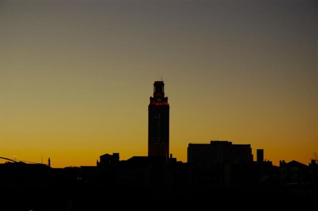 Tower - silhouette at sunset