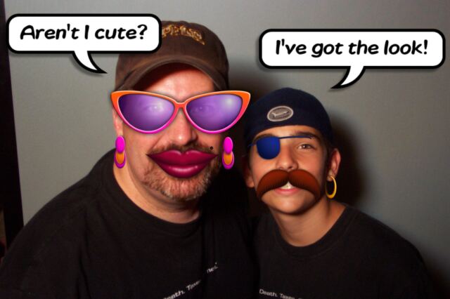 Dad and Andrew - arrrrrr!