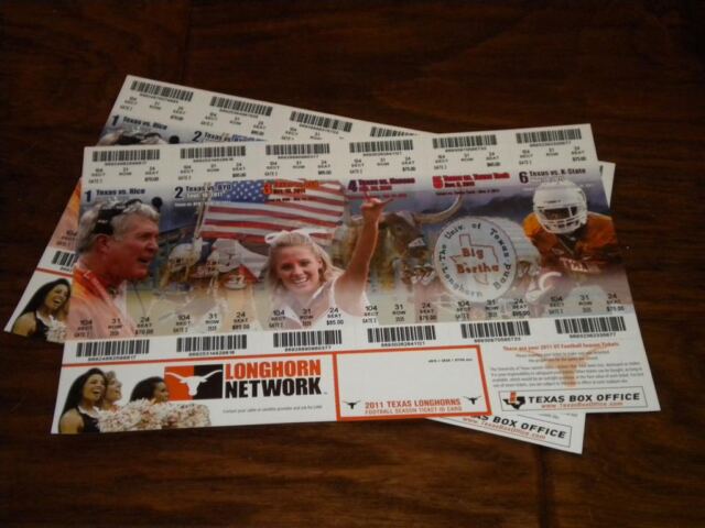 2011 Longhorn Football tickets
