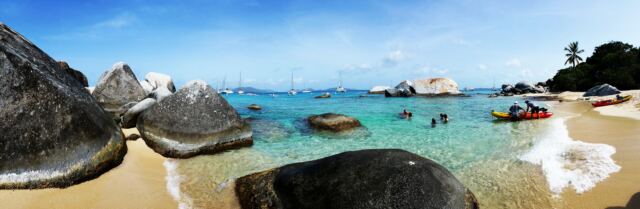 The Baths - beach panorama
