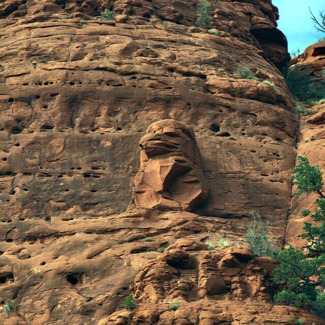 Chapel of the Holy Cross - stone eagle (1)