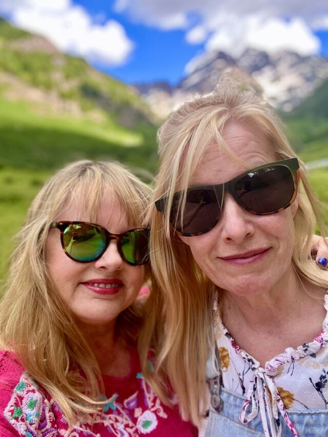 Kathy and LeAnn at the Maroon Bells