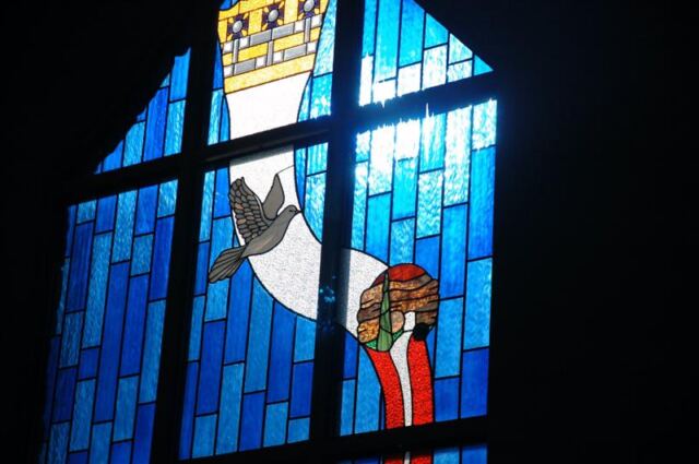 Fellowship hall stained glass