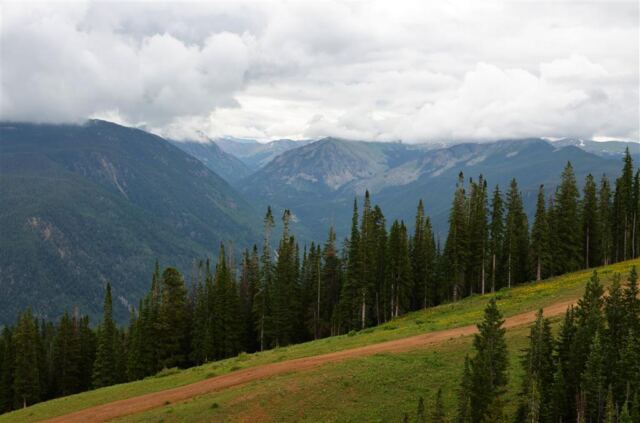 Mountain side from gondola descent
