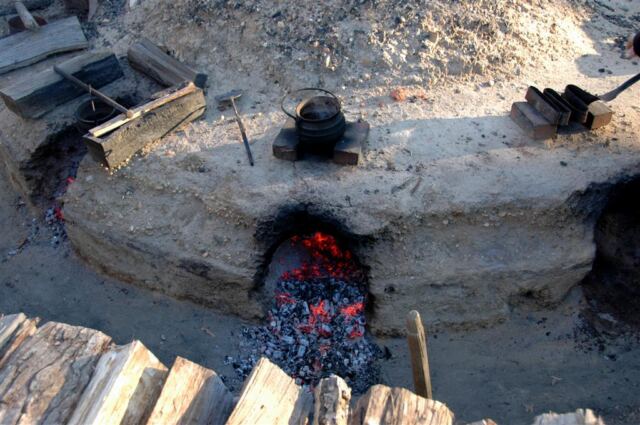 Campsite kitchen
