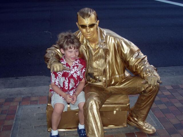 PO - Nick and 'Golden Street Guy'