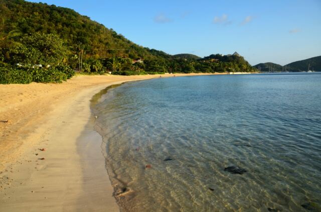 Looking back down our Mahoe Bay beach