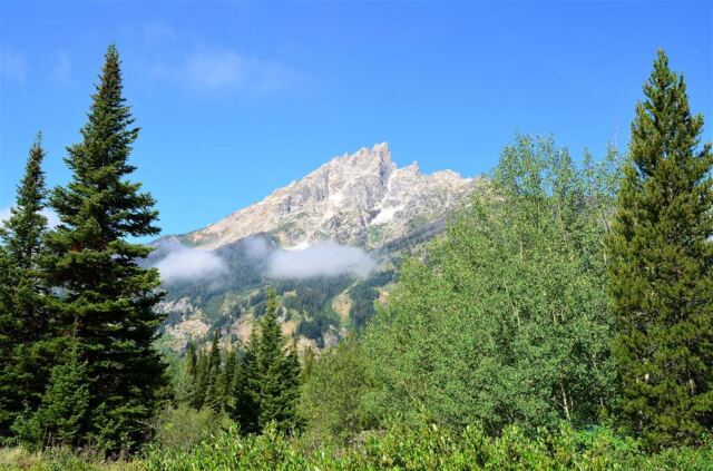 Beautiful view from the east shore of Jenny Lake
