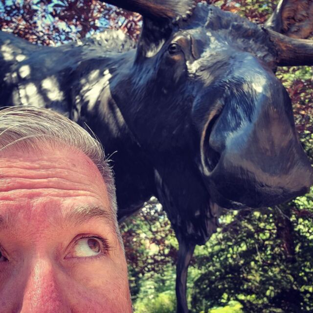 He's right behind me, isn't he
