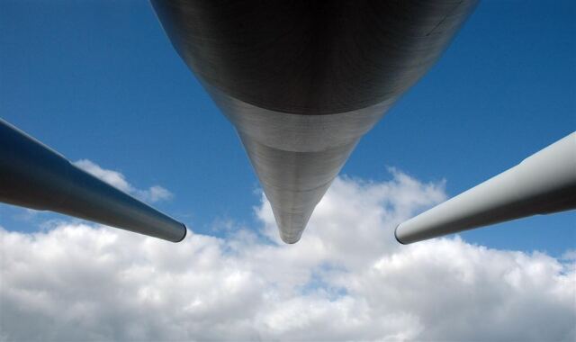 Main guns and clouds