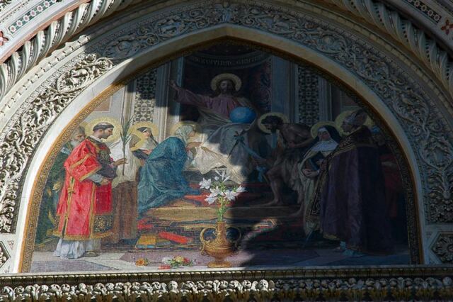 Mural above Duomo doors