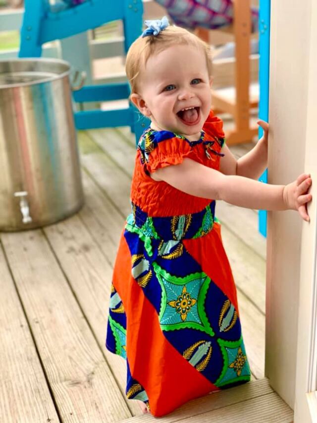 Shiloh's colorful dress