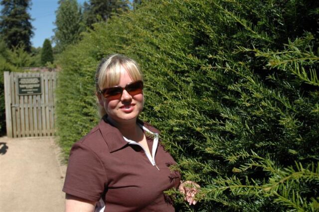 Kathy and the hedge