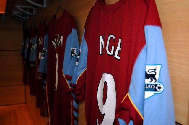 Villa players' jerseys