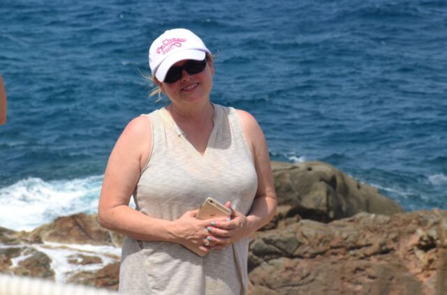 Kathy at Coppermine Point