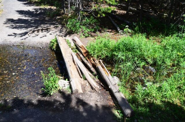 Small wooden footbridge