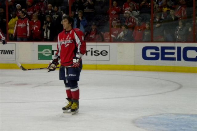 Ovechkin warms up