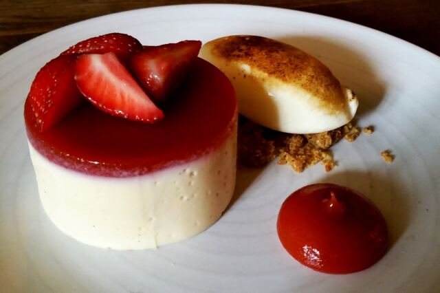 Cheesecake with red pepper sauce - Ebrington Arms