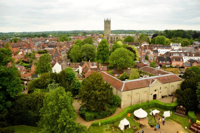 Warwick from atop Guy's Tower