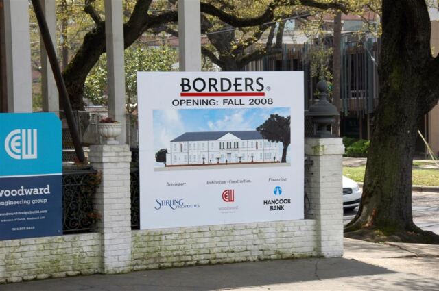 Facade will be a Borders Bookstore