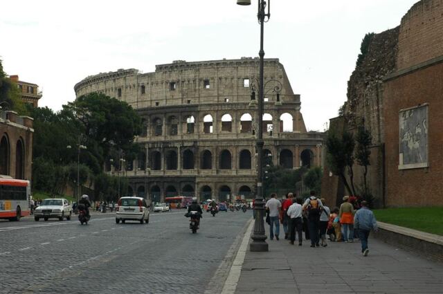 Colosseum in the distance
