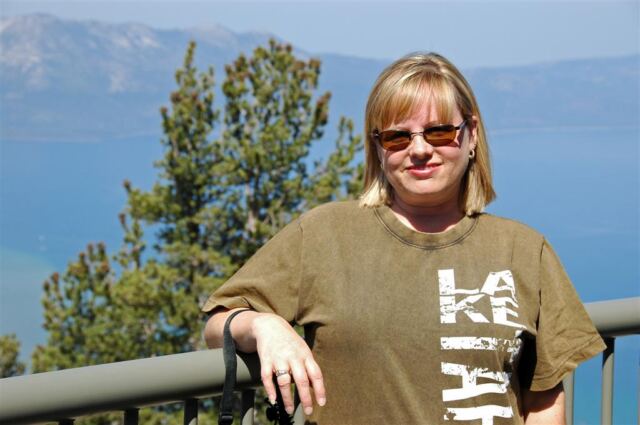 Kathy on Heavenly viewing platform (1)