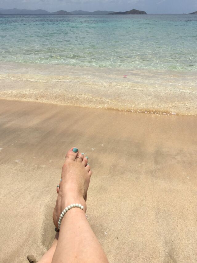 Kathy - feet in the water 1