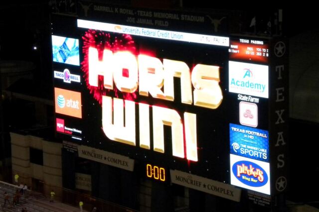 Horns win at home again - finally!