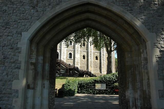 Tower of London - The White Tower through an entrance