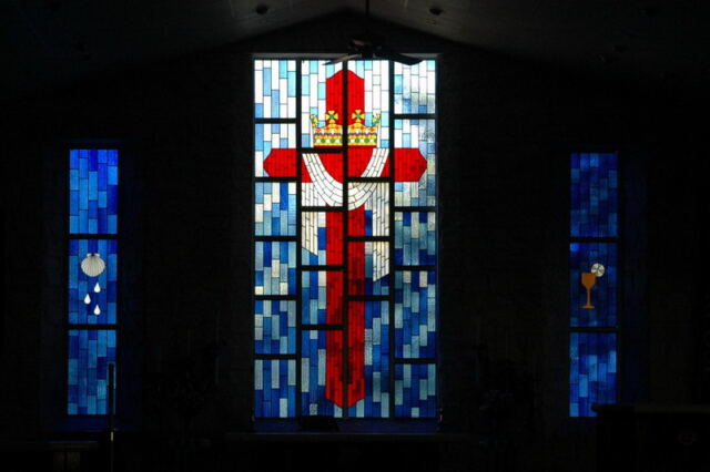 Front stained glass