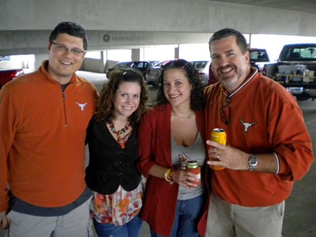 Andrew, Jenny, Robin, and Roger - pregame tailgate