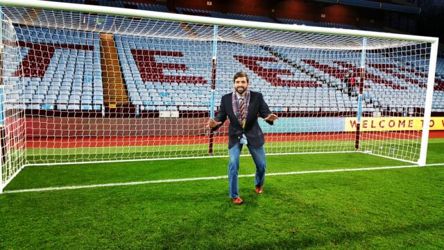 Andrew in the Villa net - post-match