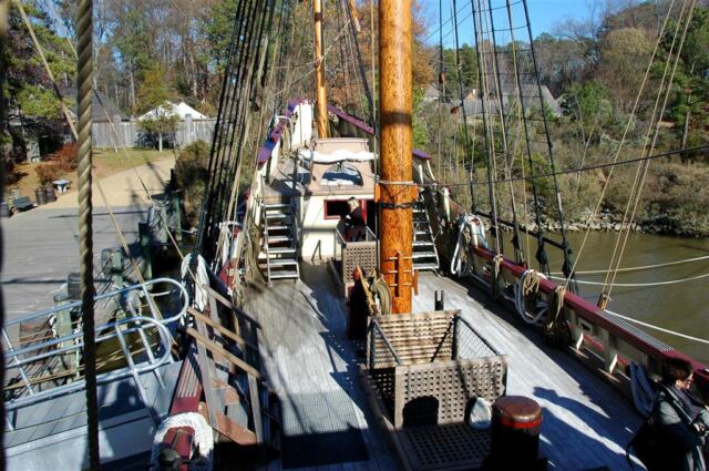 Looking aft onboard Susan Constant