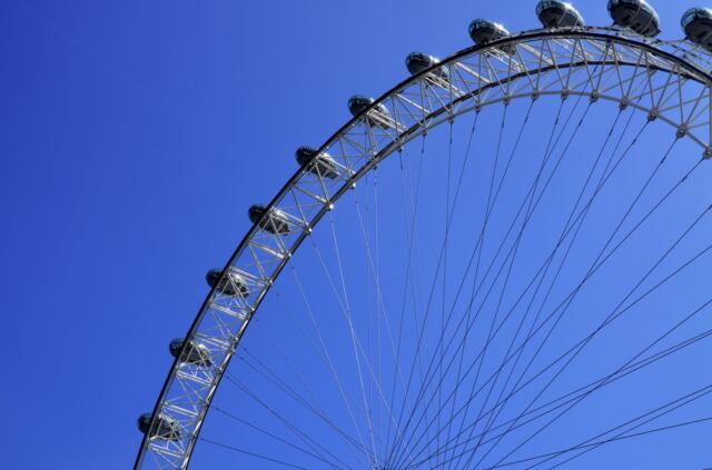 London Eye - blue sky details (2)