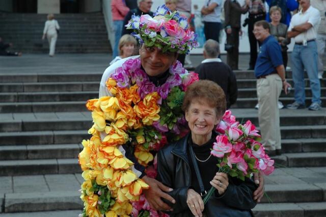 Geri and 'Flower Guy'